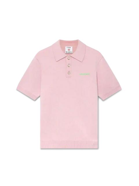 CASABLANCA Double Face Short Sleeve Polo Shirt