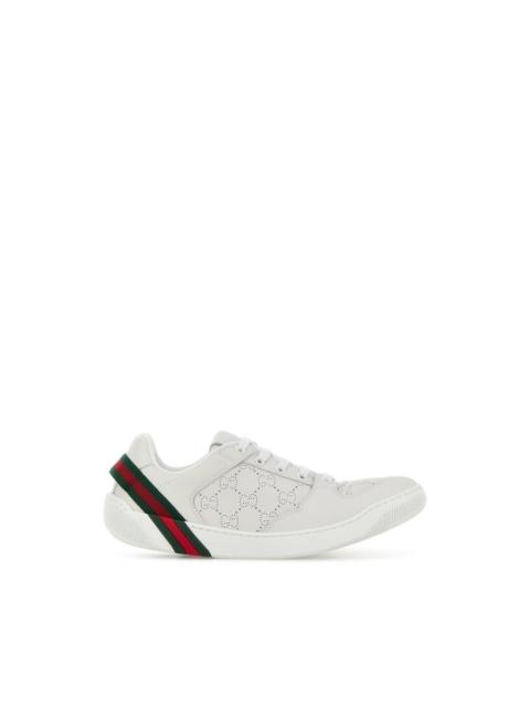 GUCCI GUCCI Screener White GG Leather Sneakers New & Authentic (Wo