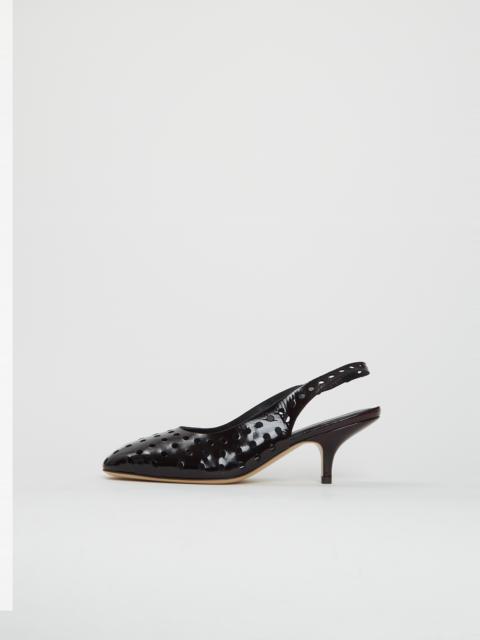 Dries Van Noten Perforated Leather Slingback Heels