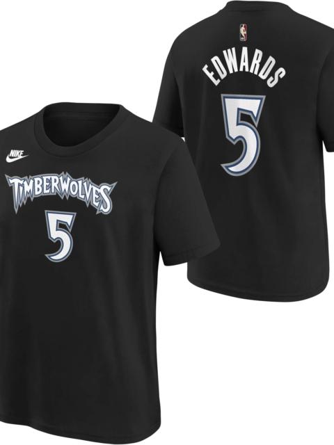 Nike Nike Youth Minnesota Timberwolves Anthony Edwards #5 Hardwood Classics Black T-Shirt