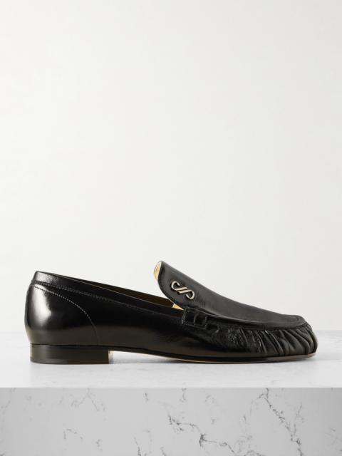 Proenza Schouler Park Embellished Glossed Textured-leather Loafers