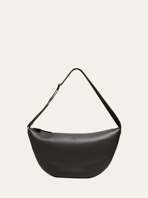The Row Men's Crescent Leather Crossbody Bag