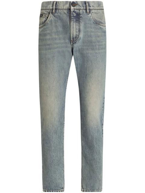 Dolce & Gabbana Men Straight Jeans With A Faded Effect