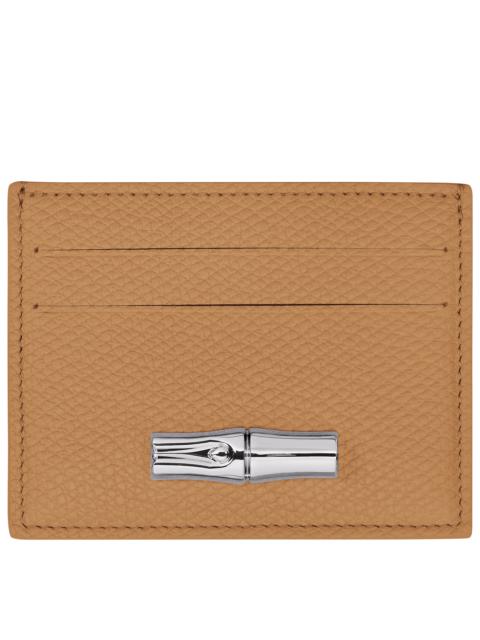 Longchamp Le Roseau Card holder Walnut - Leather
