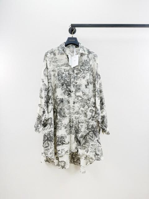 Dior Dior Zoo Jungle Print Shirt Dress