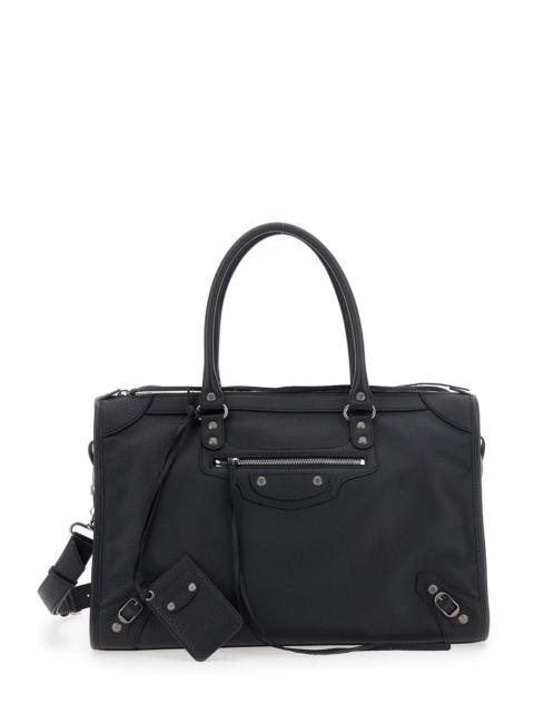 BALENCIAGA Balenciaga Men Handbag 'Le City' Black Large Habdbag With Adjustable And Removable Shoulder Strap An