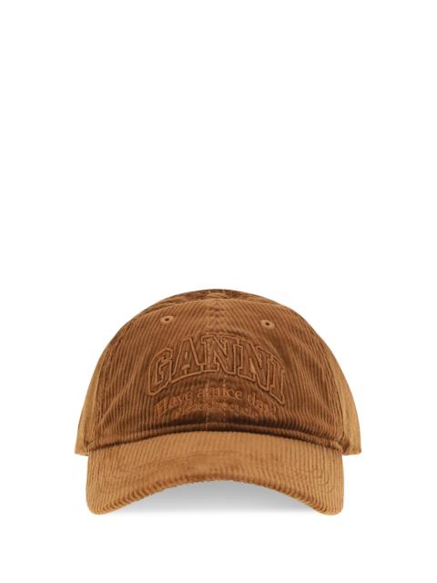 GANNI Ganni Corduroy Cap Tortoise Shell