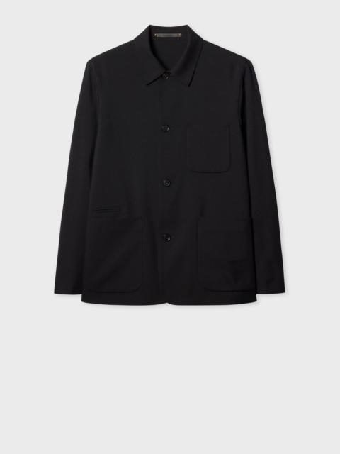 Paul Smith Black Two-Ply Hopsack Wool Work Jacket