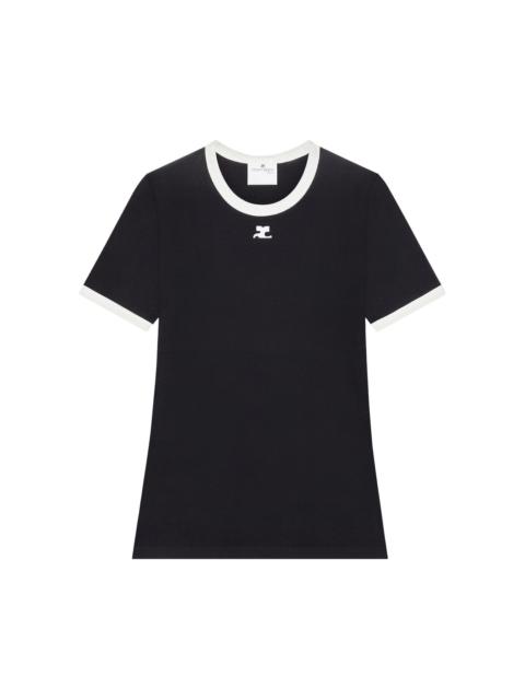 courrèges Courrèges Signature Contrast T-Shirt 'Black/Heritage White'