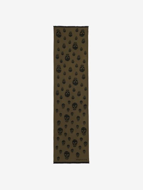 Alexander McQueen Skull Wool Jacquard Scarf