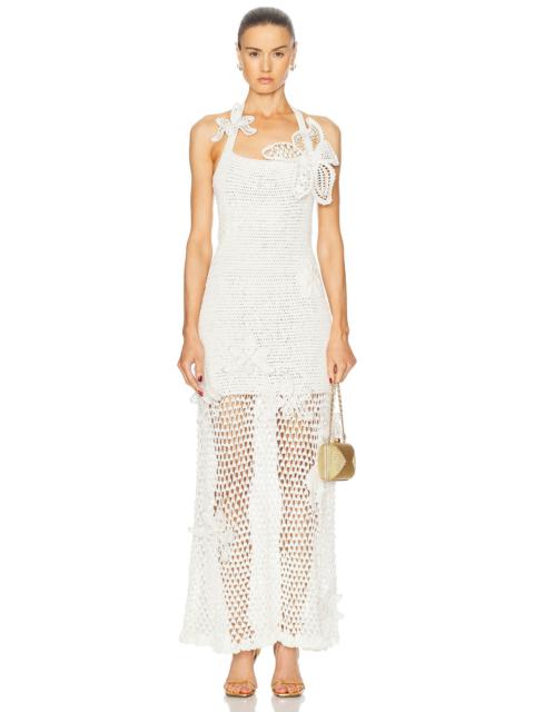 Oscar de la Renta Halter Midi Dress
