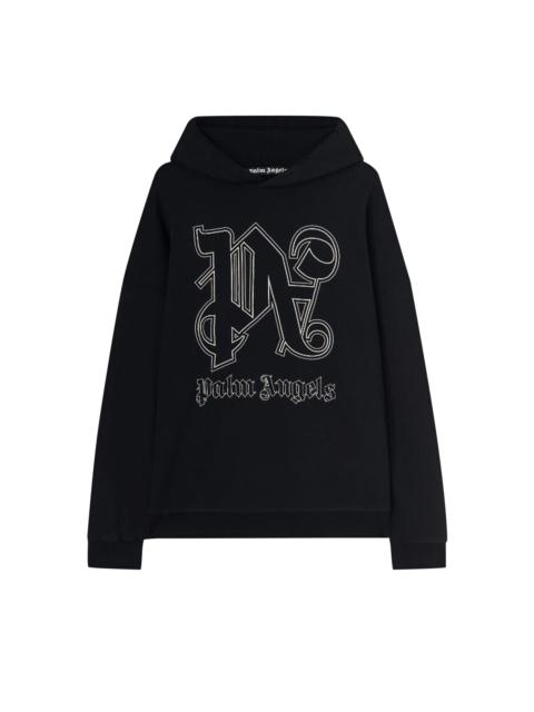 Palm Angels Palm Angels Monogram Statement Hoodie 'Black/Off White'