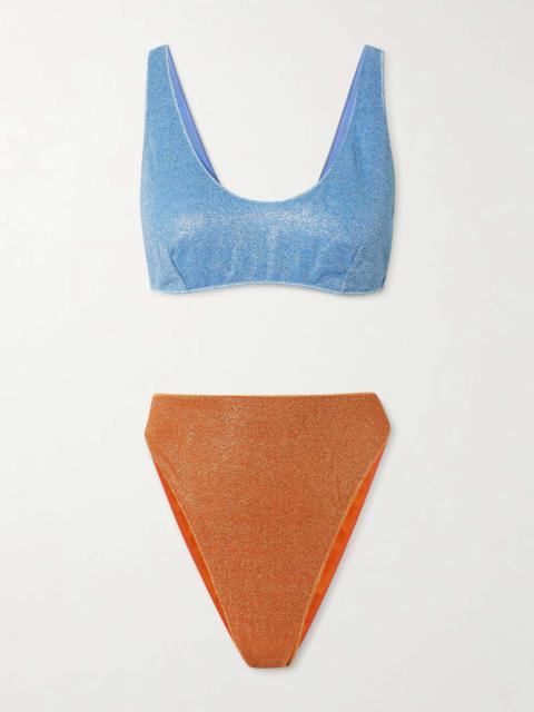 Glazed Lumière Sporty 90s metallic bikini Orange