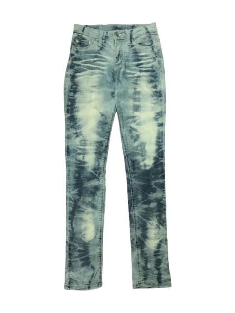 Other Designers Japanese Brand - RARE JAPAN BLUE STRIKE JEAN SKINNY ACID WASHED DESIGN