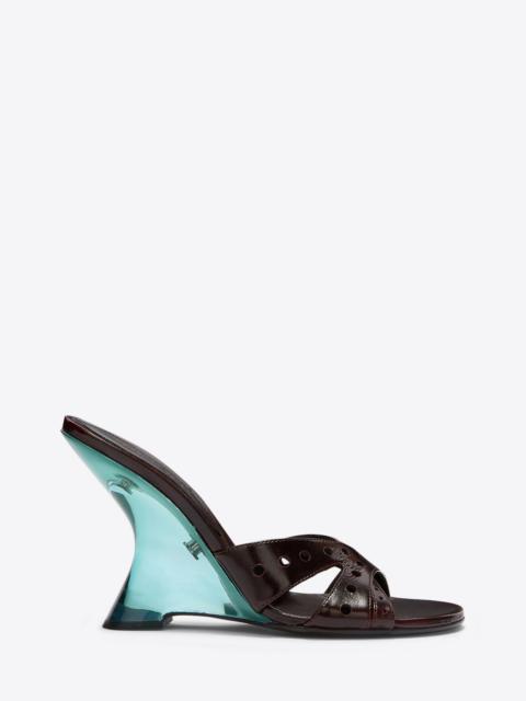 Dries Van Noten OPEN-TOE LEATHER MULES