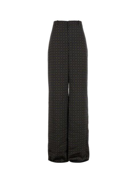 SAINT LAURENT Saint Laurent Women Pritned Satin Wide-Leg Pant