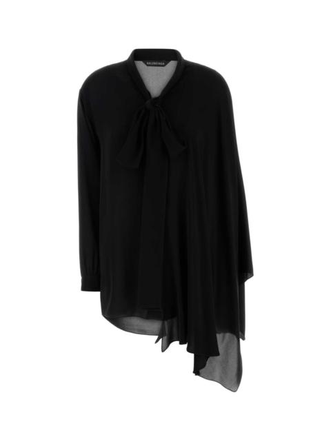 BALENCIAGA Balenciaga Women Black Georgette Blouse