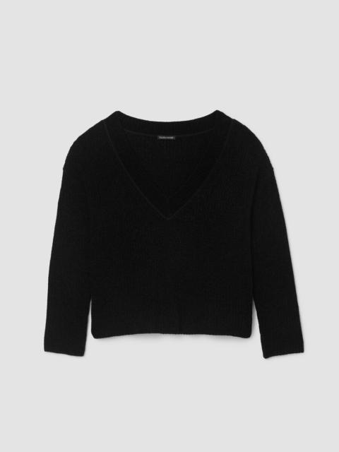 EILEEN FISHER Chenille Blend V-Neck Top