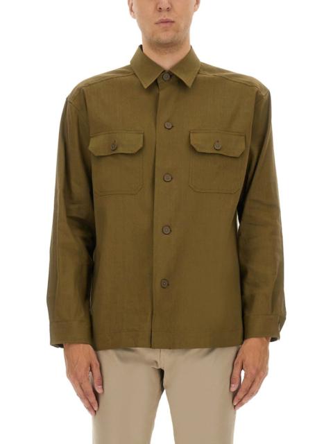 BOSS Boss Men Stretch Linen And Viscose Shirt