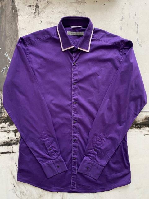 Other Designers Karl Lagerfeld Double Collar Violet Button Shirt Size L