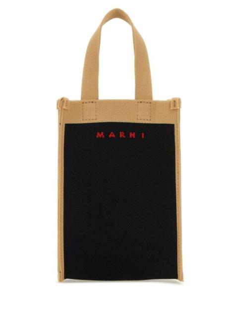 Marni Man Two-Tone Jacquard Mini Crossbody Bag