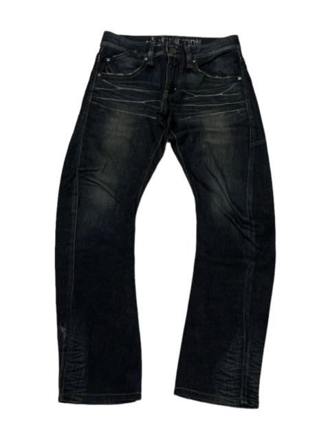 Other Designers EDWIN E-FUNCTION CLAW MARK CURVED DISTRESSED DENIM JEANS