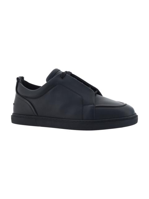 Christian Louboutin Jimmy Rubber-Trimmed Leather Sneakers