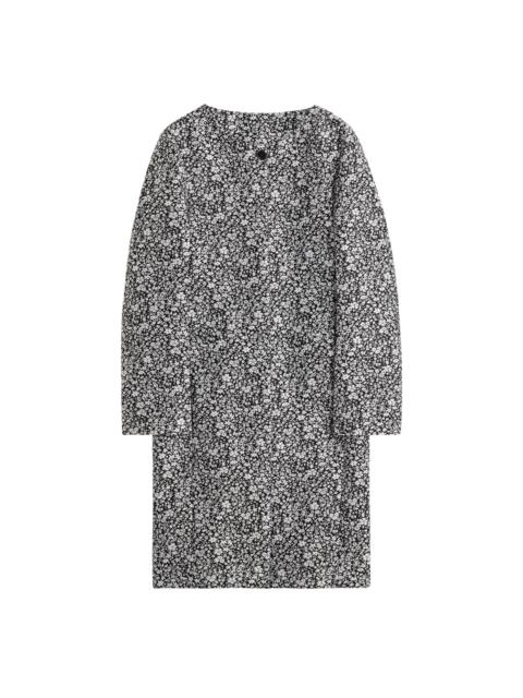 TOTEME Collarless Black & White Floral Coat