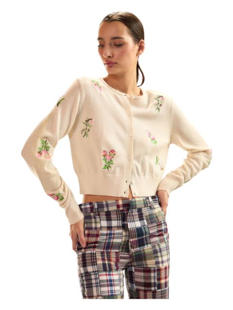 CYNTHIA ROWLEY Cynthia Rowley Forget Me Not Cardigan in White Multi at Nordstrom