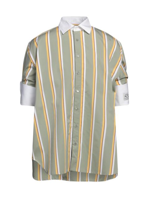 Military green Men's Striped Shirt