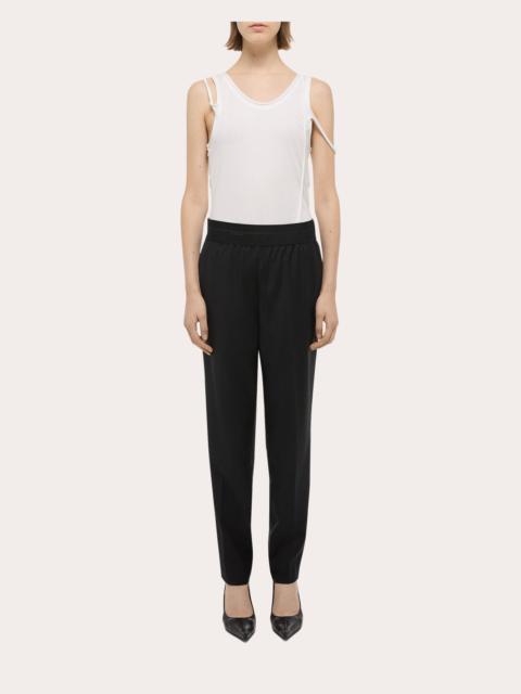 Helmut Lang Wool Twill Tapered Pull-On Trousers