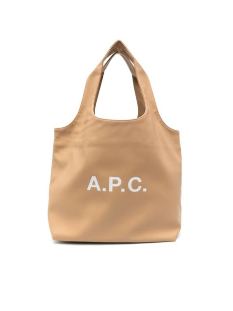 logo-print tote bag