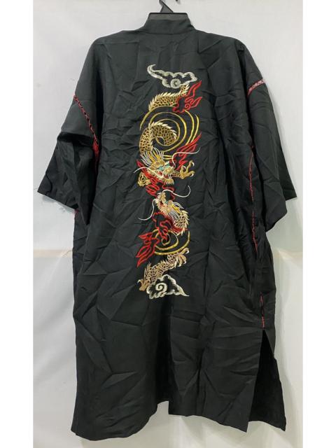 Other Designers Japanese Brand - VINTAGE KIMONO DRAGON SUKAJAN EMBROIDERED RARE DESIGN