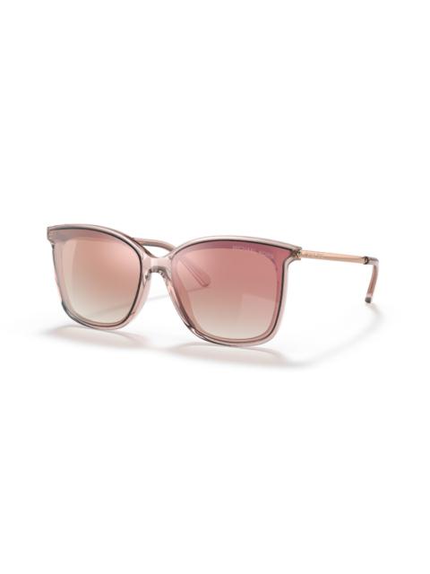 MICHAEL KORS Michael Kors Zermatt Rose Gold Gradient Mirror Square Ladies Sunglasses MK2079U 31756F 61