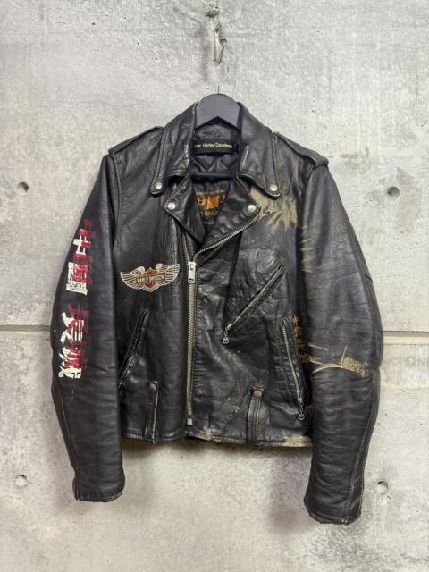Other Designers The Great China Wall - Great China Wall 60s Harley Davidson Leather Biker Jacket