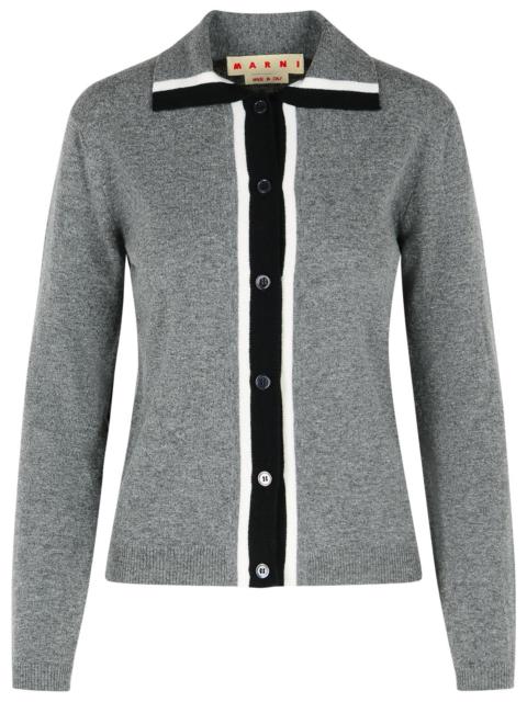 Marni Marni Grey Virgin Wool Cardigan Women