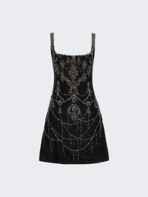 CLIO PEPPIATT Chandelier Mini Dress Jet Black