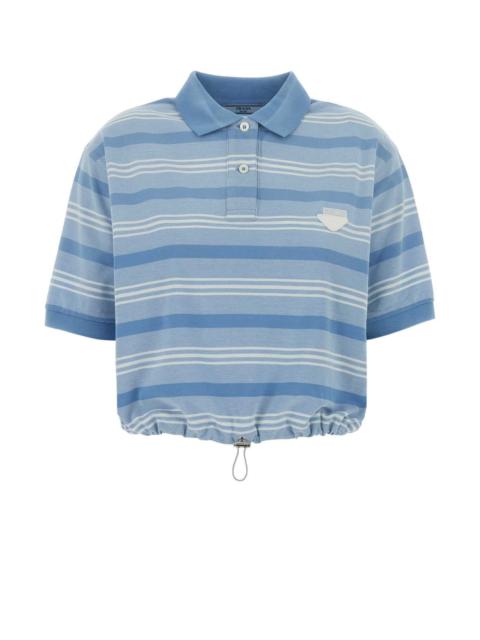 Prada Prada Women Embroidered Piquet Polo Shirt