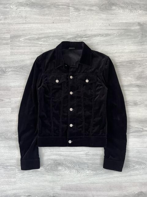 Dior Dior Homme S/S2019 Black Velvet Corduroy Trucker Jacket
