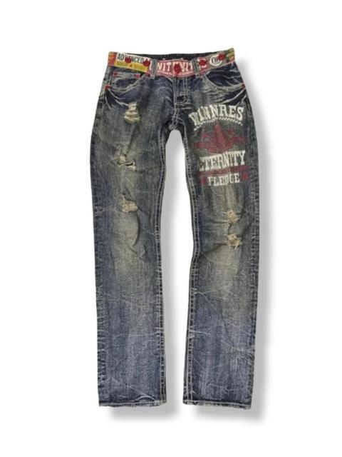Other Designers Japanese Brand - CUSTOM DISTRESSED JAPAN DENIM JEANS PUNK STYLE