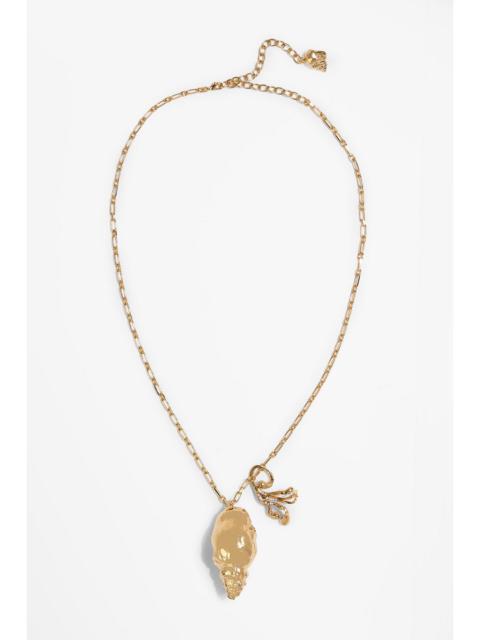 Oscar de la Renta Gold-tone crystal necklace