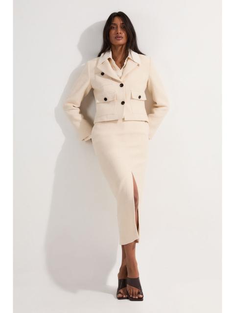 KAREN MILLEN Textured Tweed Tailored Pencil Skirt