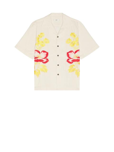 COMMAS Embroidered Peonies Bowling Shirt