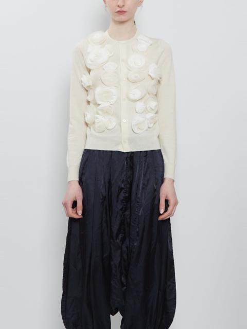 Comme des Garçons Comme des Garçons Flower Appliques Wool Cardigan