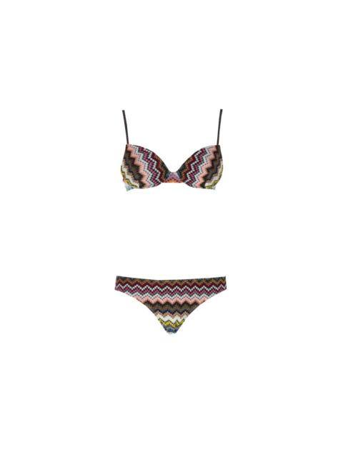 Missoni Missoni Women Zig Zag Pixel Effect Viscose Blades Balcony Bikini