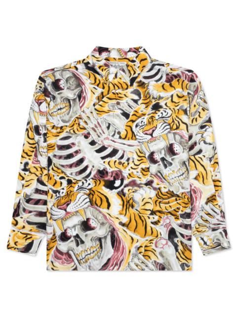 WACKO MARIA TIM LEHI HAWAIIAN L/S SHIRT TYPE-2 - YELLOW