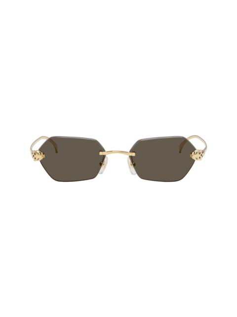 Cartier Gold 'Panthère de Cartier' Sunglasses