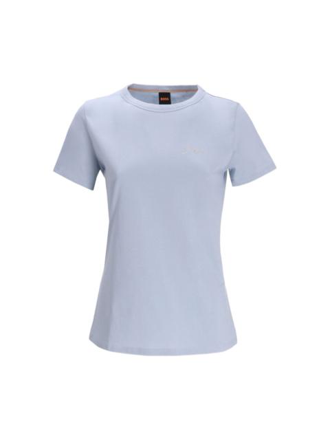 logo-embroidered T-shirt