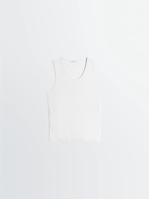 Lemaire RIB TANK TOP IN COTTON LINEN RIB JERSEY