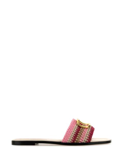 Valentino Valentino Garavani Women Multicolor Crochet Vlogo Slippers